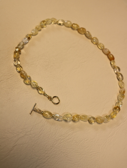 Чокер из цитрина "Солнечный ручей"