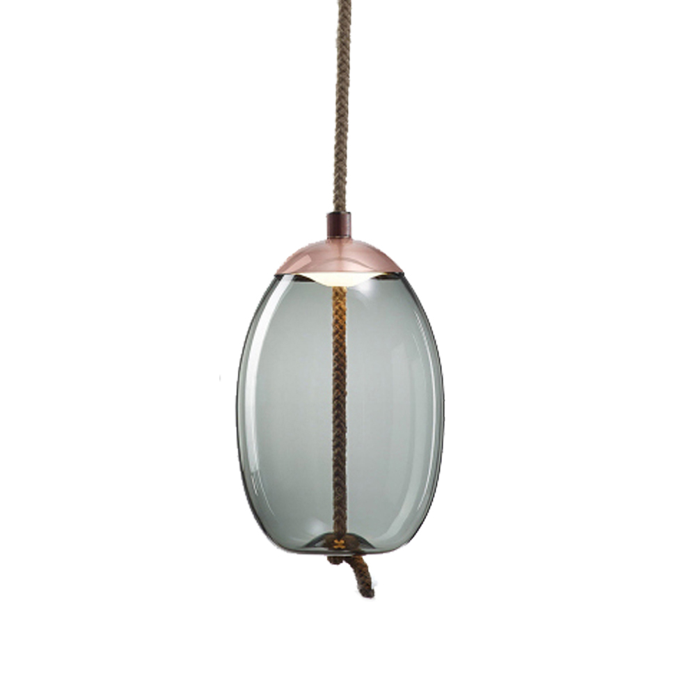Pendant design lamp  Knot Uovo by Brokis (Blue)
