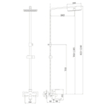 Душевая система 35к HB23803-7 HAIBA лейка "Тропический душ" ЧЕРНЫЙ