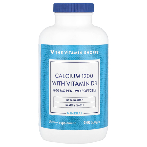 The Vitamin Shoppe, Calcium1200 с витамином D3, 240 мягких таблеток