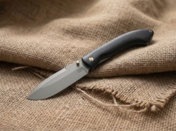 Складной нож "Пеликан", сталь Х12МФ, рукоять черный мореный граб