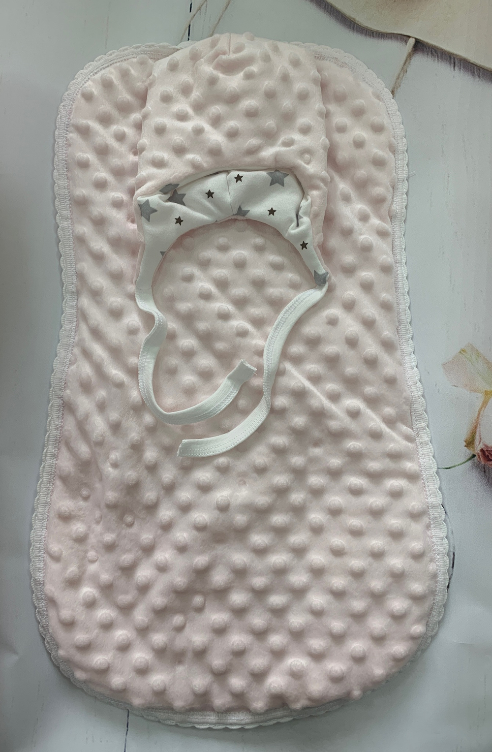 Комплект на выписку зима "Звездопад" - розовый