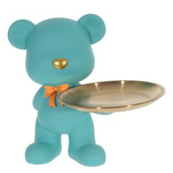 GAEM Фигурка декоративная "Медвежонок" с блюдом, L23 W23 H24 см
