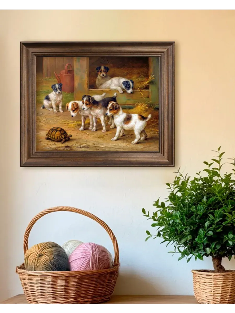 Картина интерьерная на холсте в раме 25*31 см