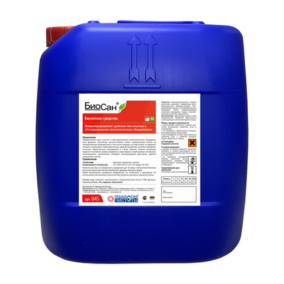 Биосан роза концентрированное кислотное средство для очистки и обеззараживания сантехнического оборудования 5 л