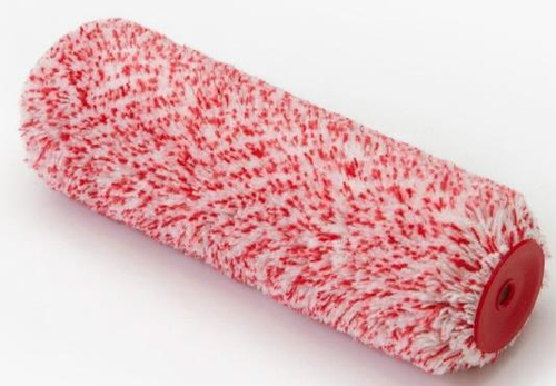 Ролик Полиакрил Бело-красные нитки 180 мм, d50 мм, d8мм, ворс 24мм,  Премиум  DECOR /520-1180