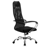 Кресло руководителя Helmi HL-E45 "Suasive", ткань-сетка/cетка, черный, механизм качания, хром (SU-8 131/003)