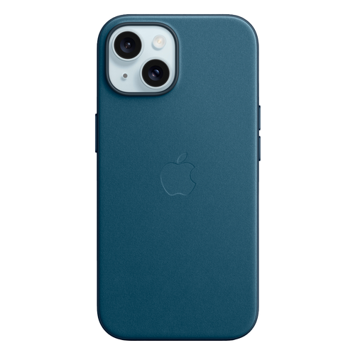 Тканевый чехол с поддержкой MagSafe Apple FineWoven Case для iPhone 15, Pacific Blue (Тихоокеанский синий)