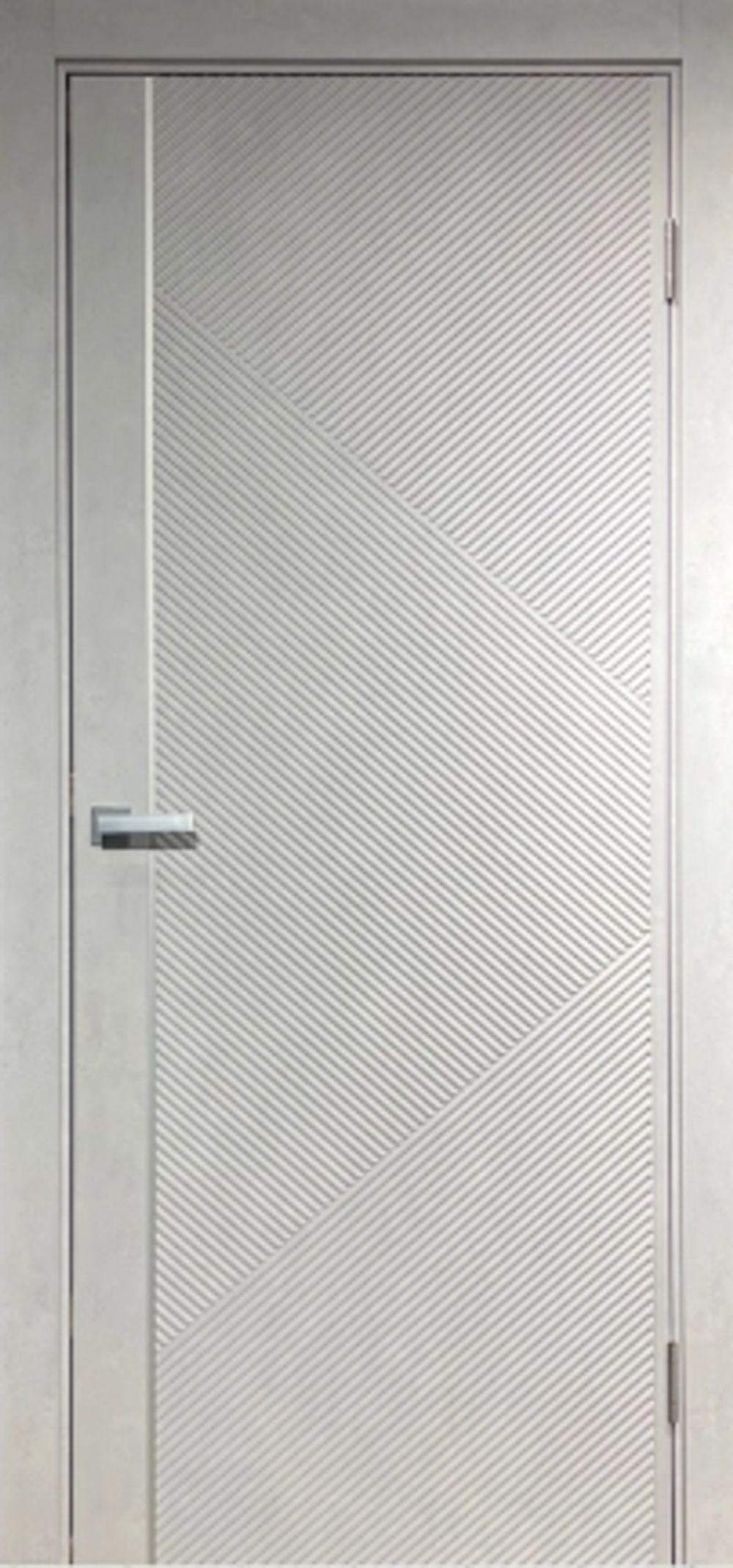Дверь межкомнатная Милана/молдинг серебро бетон снежный