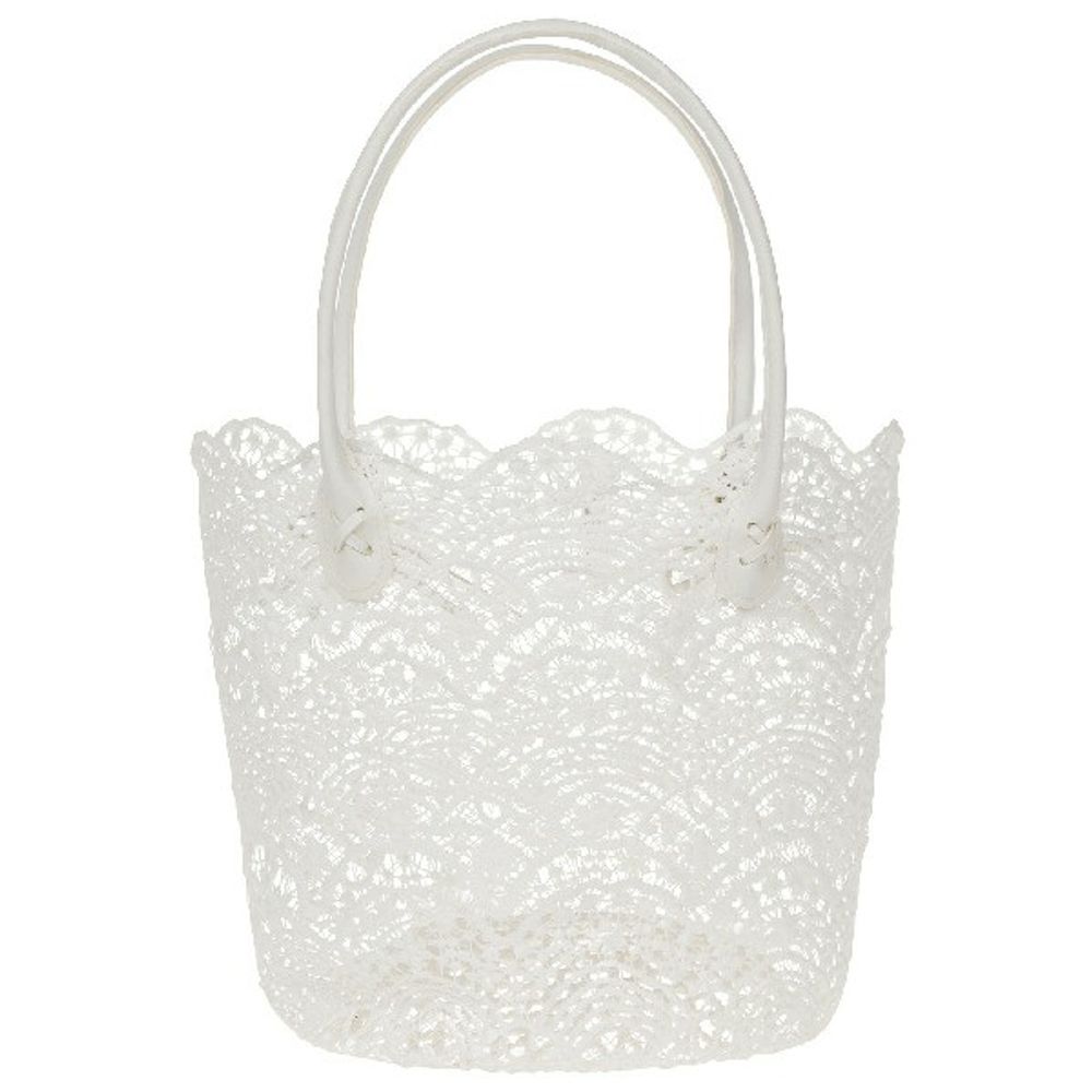 Корзина плетеная "Кружево" (ткань) 27x20xH23см (Белый)