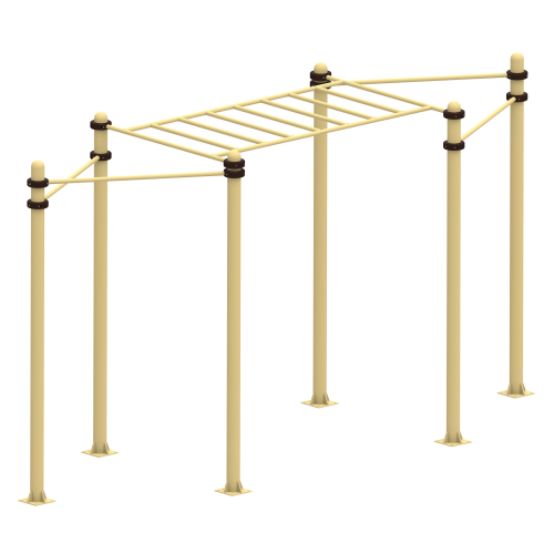 Спортивный комплекс №54, рукоход с четырьмя турниками, 5040*1710*2700 мм., D=89 мм.