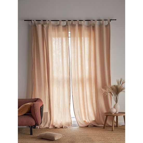 Штора из муслина бежевого цвета из коллекции essential, 150х290 см
