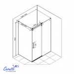 Душевое ограждение Ceruttispa ЧЕЗАС (CEZA'S) 120BF R (120x90x195)