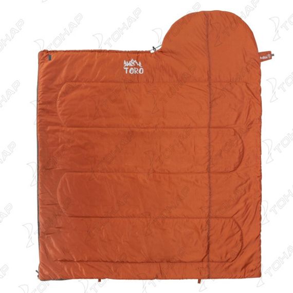Спальный мешок TORO Wide 200R (220Х90, правый, стратекс, оранжевый) (T-HS-SB-TW-200R) Helios
