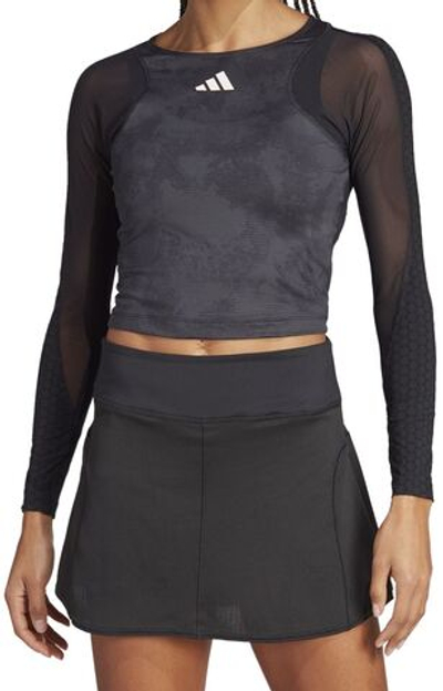 Женская теннисная футболкаAdidas Paris Freelift Longsleeve Tee - Black