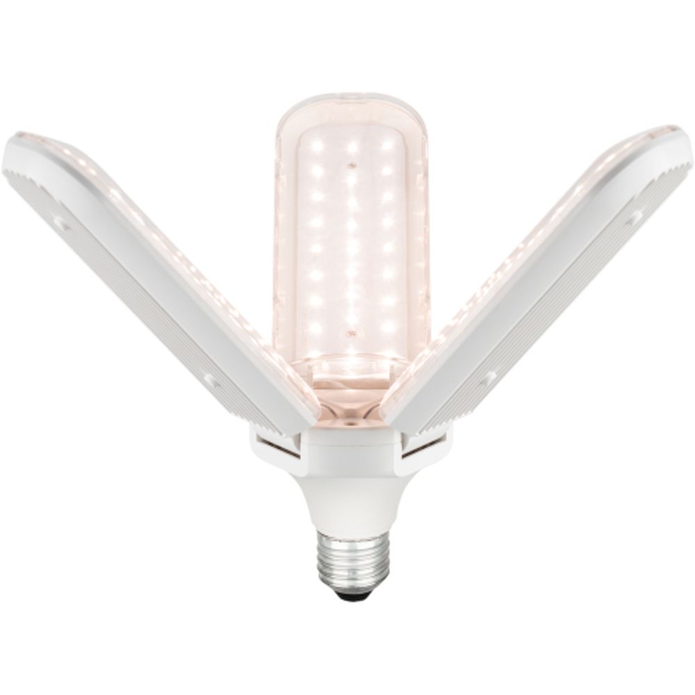 Фитолампа для растений светодиодная ЭРА GREEN LINE ФИТО-30W-PFR-E27-GR 3-х лепестковая полного спектра 30 Вт Е27