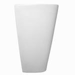 Умывальник-моноблок BASIS WAVE 440*380*835 ш*г*в, с хром переливом, белый, прямоуг