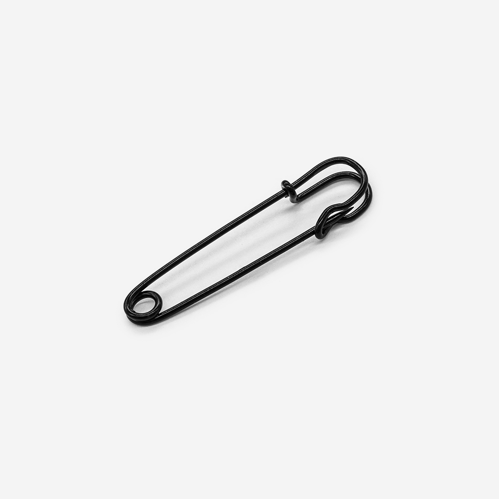 Булавка декоративная, 37мм, сталь, черное покрытие