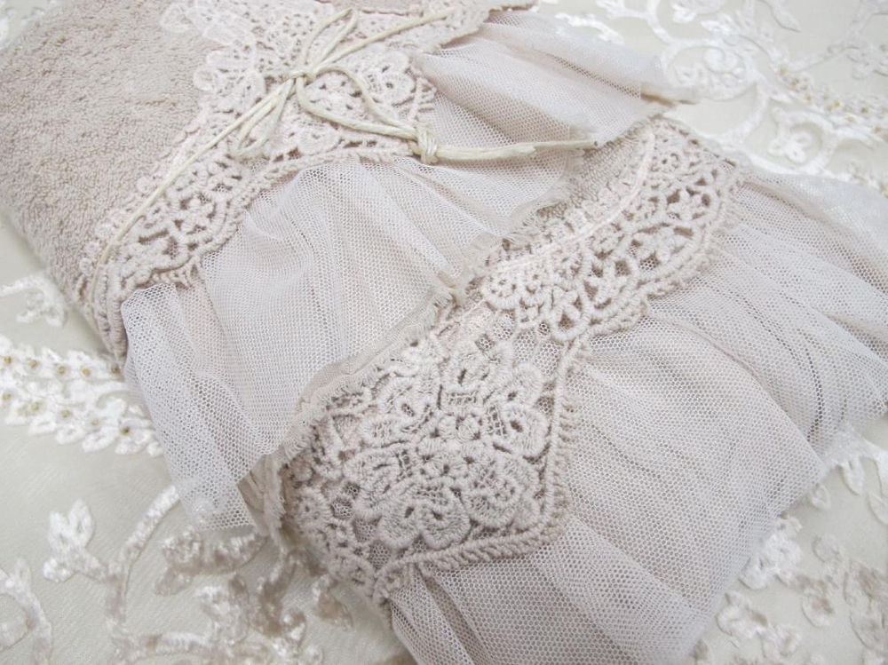 Набор полотенец 2шт Opificio Dei Sogni Frou Frou cipria бледно-розовый