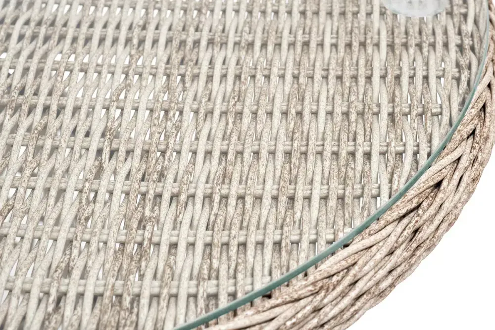 "Эспрессо-80 L" обеденная группа плетеная, цвет бежевый