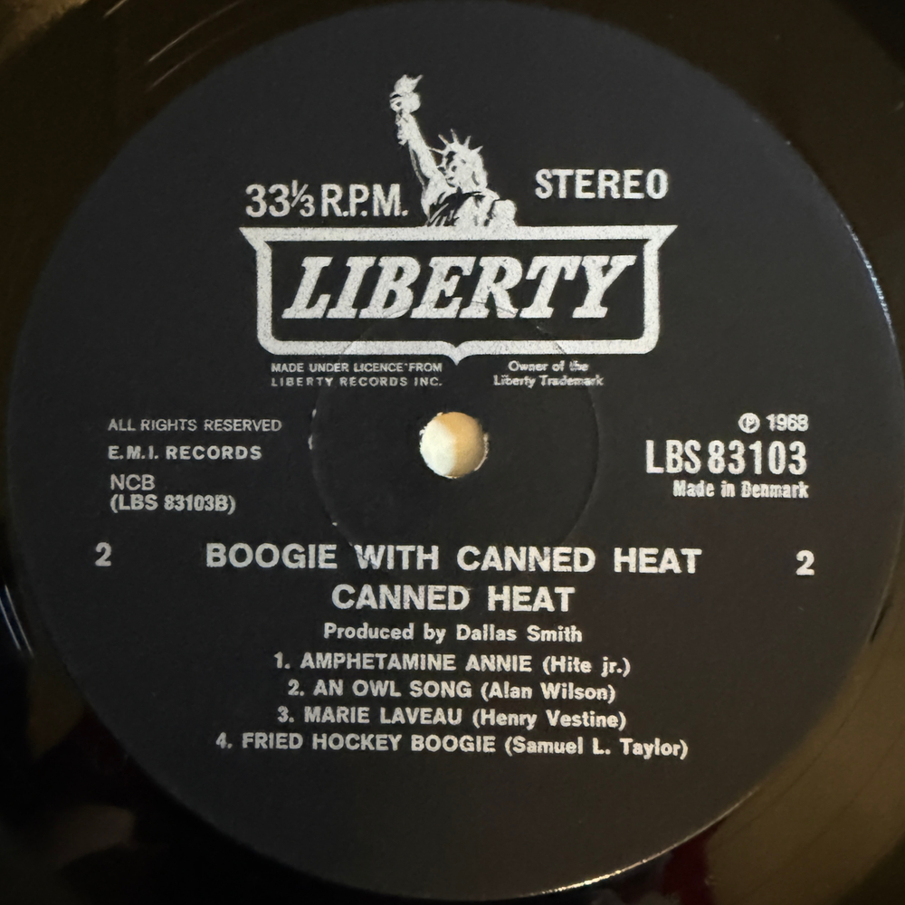 Canned Heat ‎– Boogie With Canned Heat (Дания 1968г.) Т
