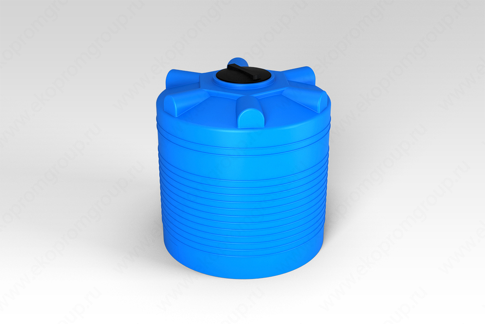 Ёмкость пластиковая пищевая ЭкоПром ЭВГ 1000 л. вертикальная (115x115x122см;синий) - арт.555409