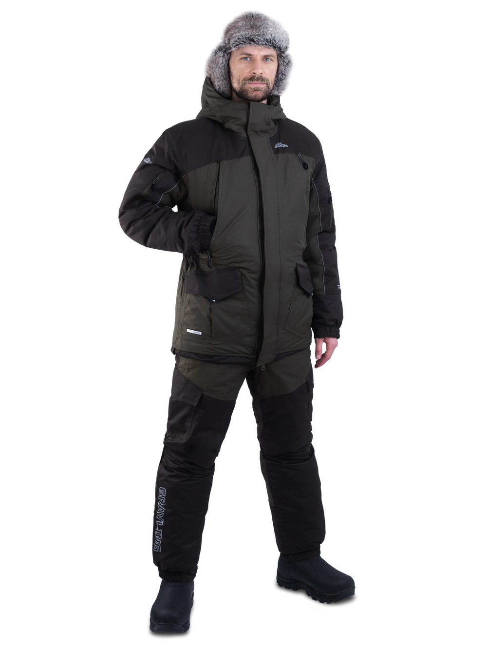 Костюм Скат V2 Зима -45 (таслан, хаки) GRAYLING NOVATEX
