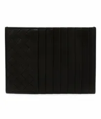 Кожаный футляр для кредитных карт Bottega Veneta черный