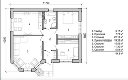 Проект Дома 84,7 кв. м К-115