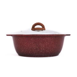 Кастрюля-жаровня алюминий, антиприг, 4 л, с крыш, Kukmara, Granit Ultra, жга41а, красн