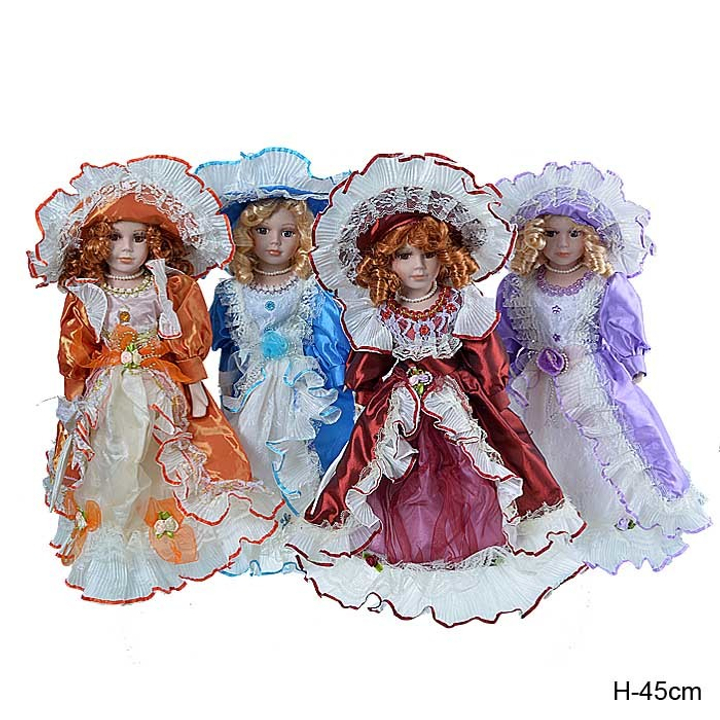 Кукла коллекционная Леди в вечернем платье, высота 40 см., платья микс