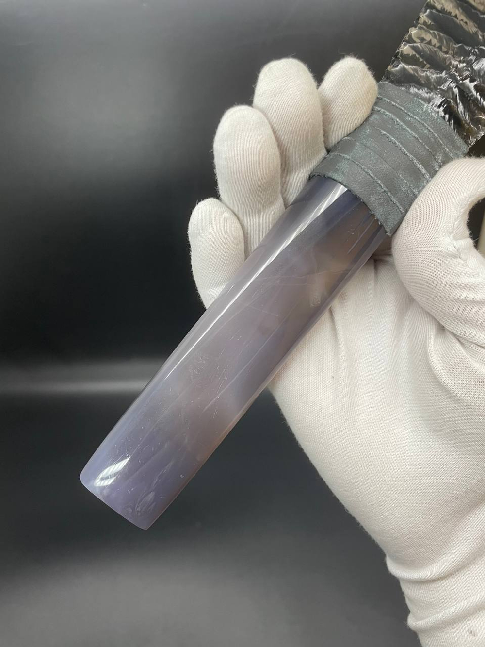 Обсидиановый клинок рукоять Агат 25 см