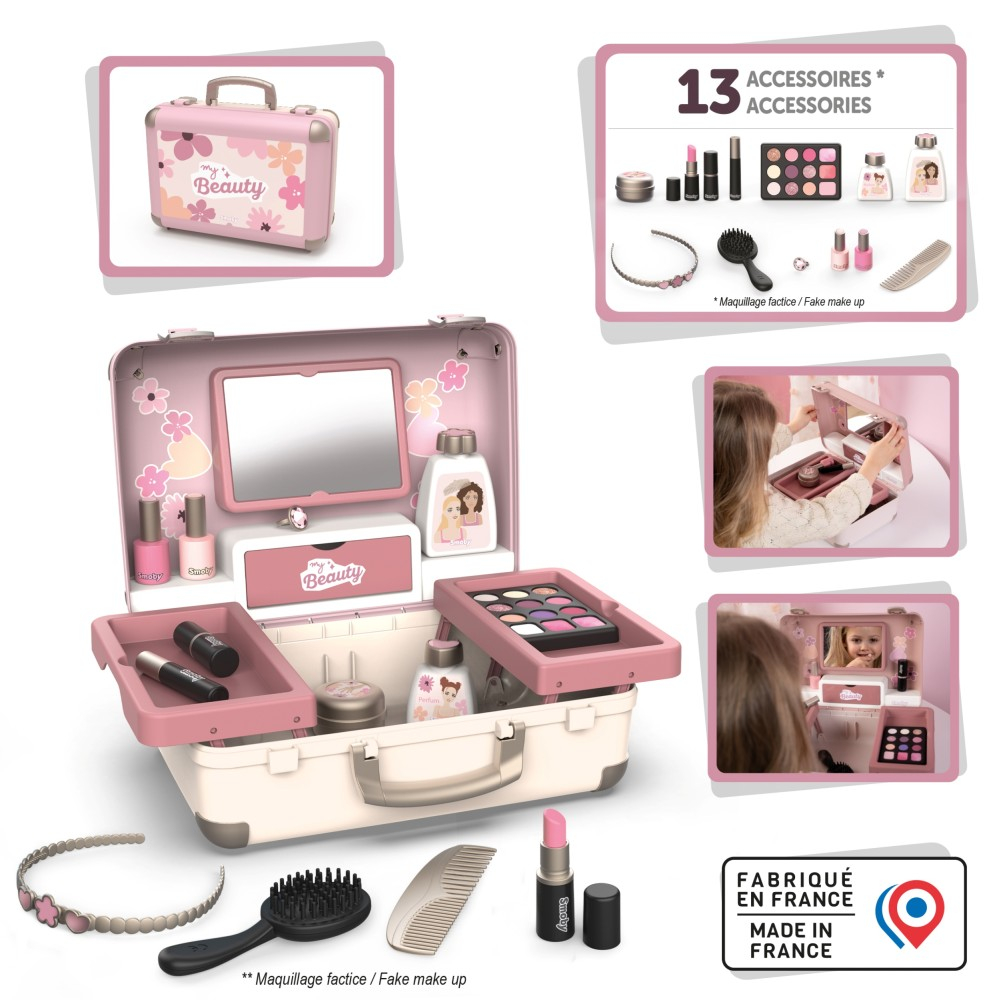 Игровой набор салона красоты Smoby My Beauty 320169 в чемоданчике с 13 аксессуарами от 3 лет — фото 4
