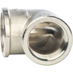 Отвод 90° с внутренней резьбой STOUT SFT 0014 - 1" (для стальных труб, латунь никелированная)