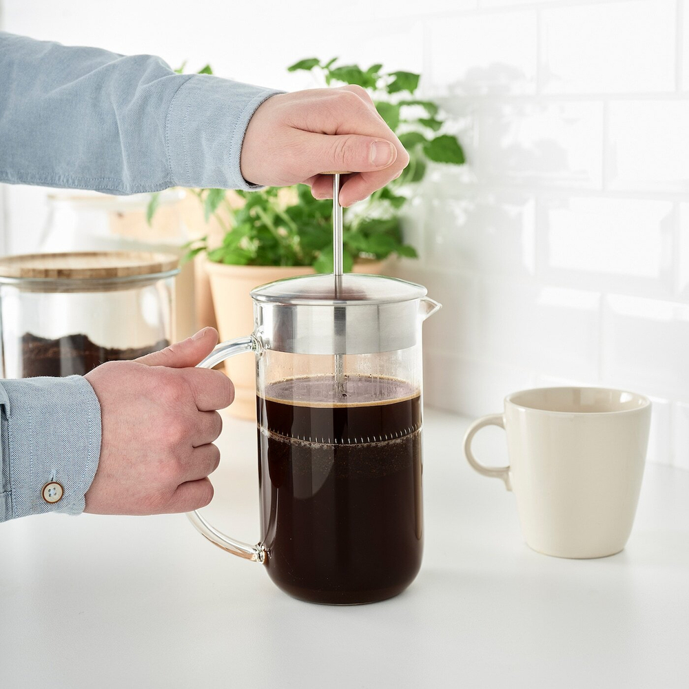 IKEA 365+ Кофеварка/чайник, прозрачное стекло/нержавеющая сталь, 1 л