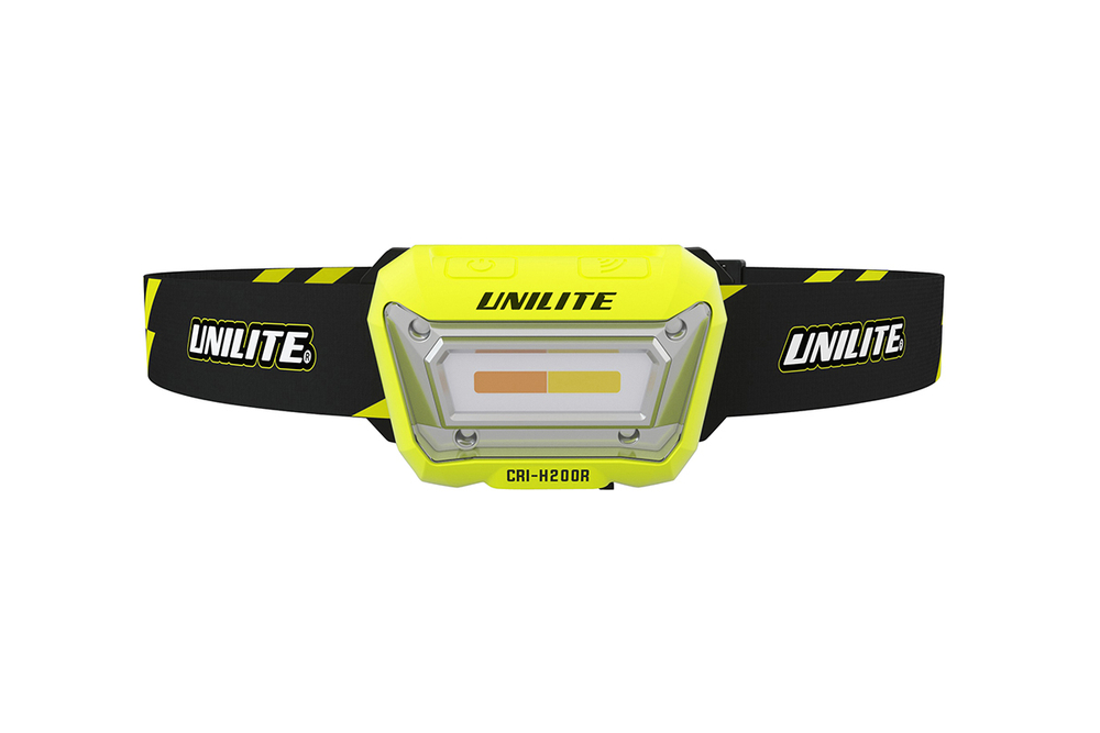 CRI-H200R - Налобный сенсорный фонарь  3 цвета, CRI 96+, 200 Lm, 1500 mAh, IPX5 | UNILITE
