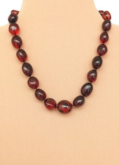 Бусы янтарь слива вишнёвая (8312)