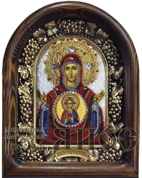 Икона Знамение Пресвятой Богородицы бисер