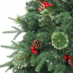 Ёлка «Царевна Зима» 150 см, ПВХ+Леска+Резина, шишки и ягоды (345 веток)