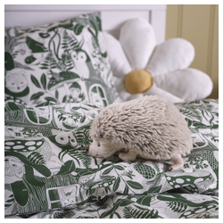 IKEA SKOGSDUVA  (ИКЕА СКОГСДУВА)  -  Пододеяльник и наволочка, бело-зеленый/лесной рисунок, 150x200/50x60 см
