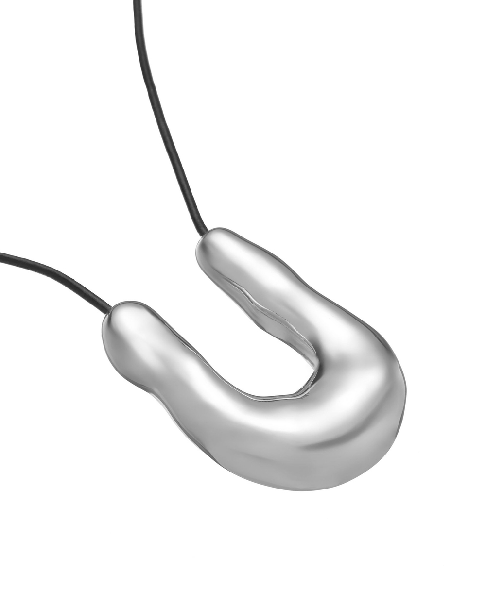 Подвеска U металлическая, серебро