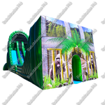 Коммерческий надувной батут-горка "Тропический спуск", 21*6*11 м.