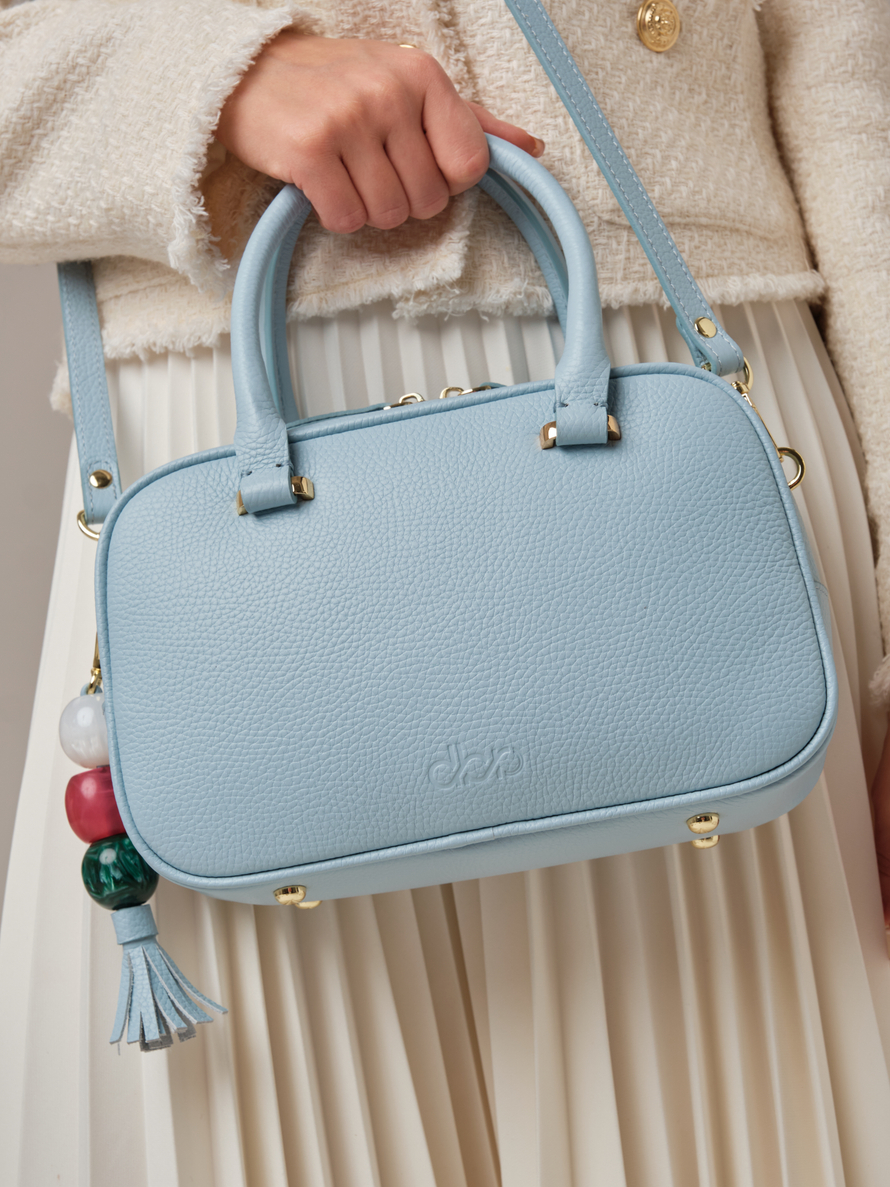 Кожаная сумка Hawaii DBR 31216 светло-голубой