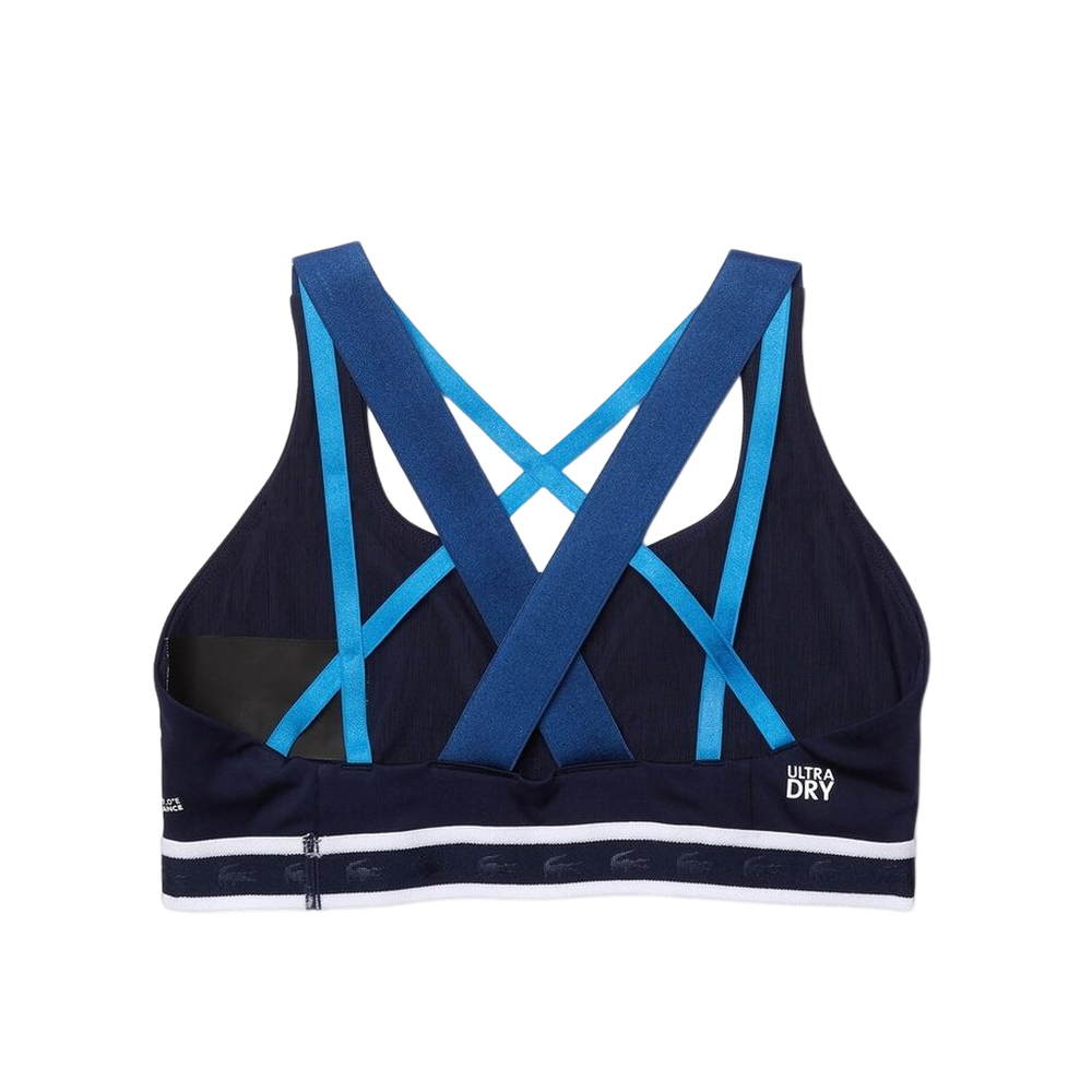 Теннисный бюстгальтер Lacoste SPORT Criss-Crossing Straps Sports Bra - navy blue/blue