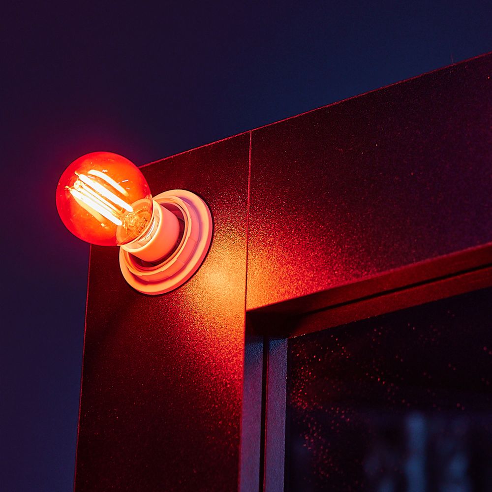 LED-G45-5W-RED-E14 GLA02RD Лампа светодиодная. Форма шар. Серия Air color. Красный свет. Картон. ТМ Uniel