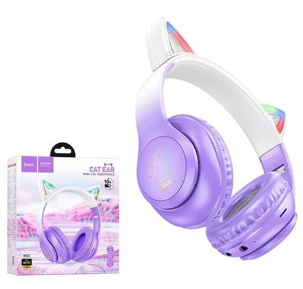Полноразмерные Bluetooth наушники HOCO W42 Cat (фиолетовый)