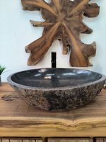 Раковина из речного камня RS-65893 63х46х15 из натурального камня