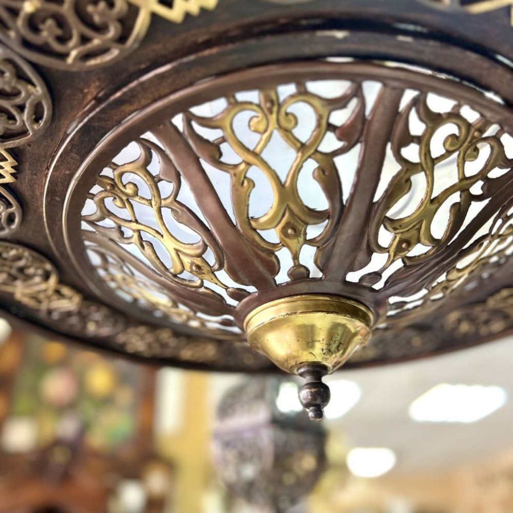 Винтажная люстра 3-х рожковая