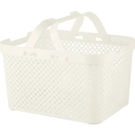 Корзинка для хранения с ручками Plast Team Stockholm, 5 л молочный туман