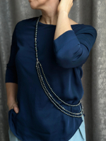 Колье трансформер на магнитах из темного "бензинового" радужного жемчуга Майорка